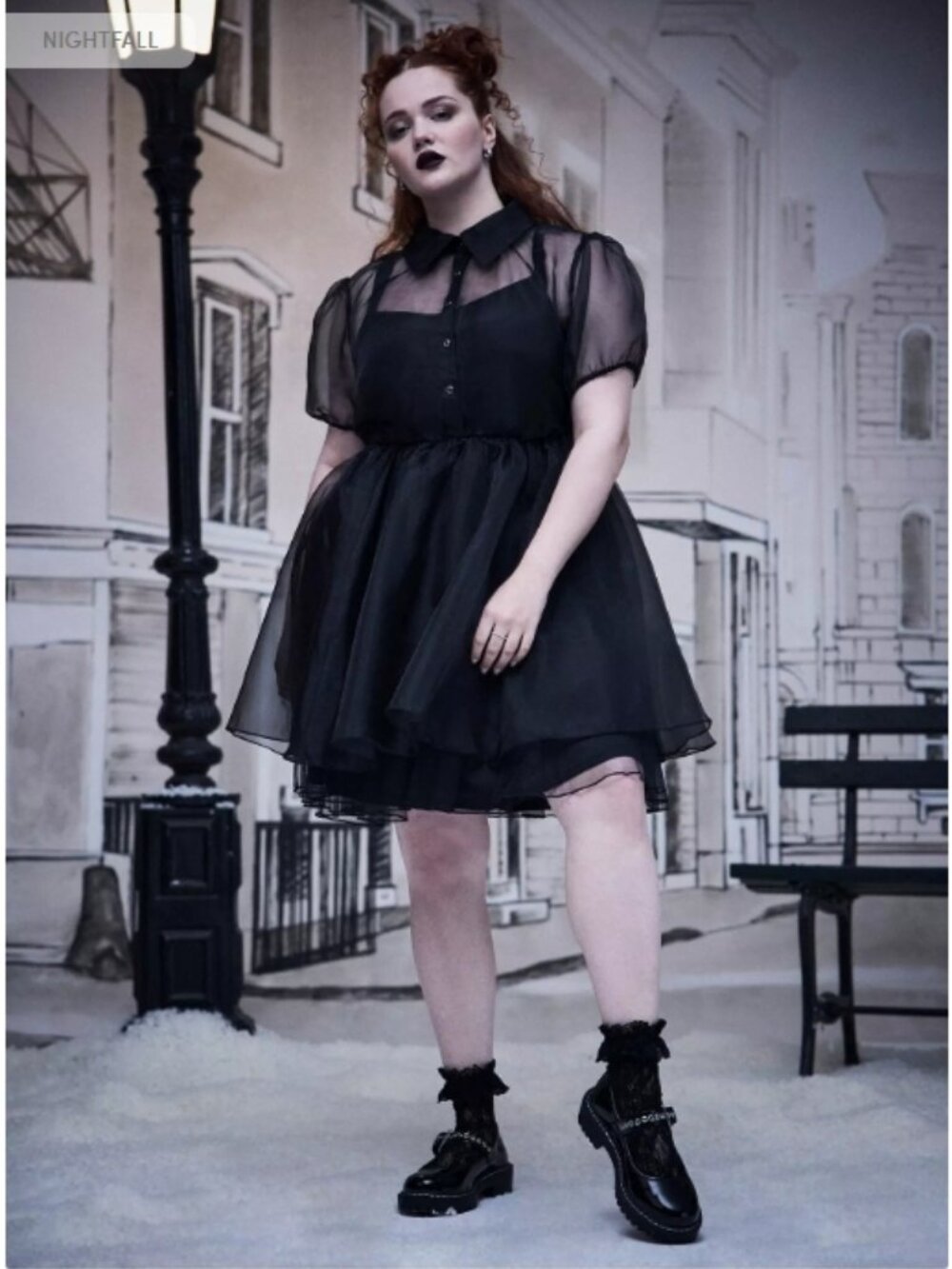 Nightfall Organza Mini Dress w/ Slip